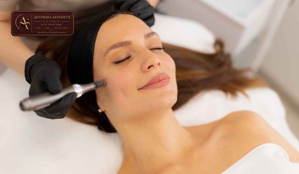 Pre-bridal skin treatment consultation with Dr. Shristi Durga at Aesthira in Indirapuram
