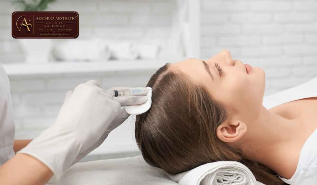 GFC and PRP hair treatment consultation with Dr. Shristi Durga at Aesthira