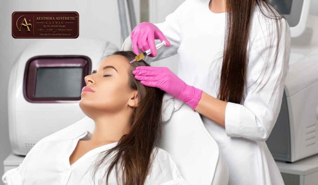 Mesotherapy hair treatment consultation with Dr. Shristi Durga at Aesthira
